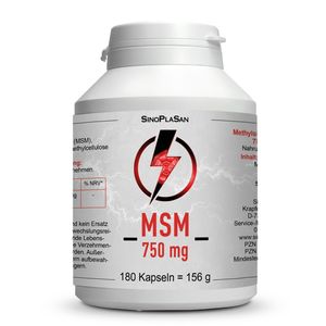 Msm 750 mg Mono 99,9% Kapseln 180 St