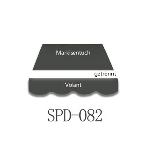 VANA Markisenstoffe Markisentuch Markisenbespannung Zeltstoffe Sonnenschutz Ersatzstoffe ohne Volant (5x3m, SPD082)