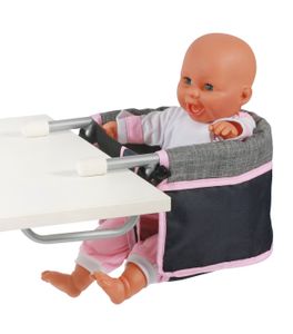 Puppen-Tischsitz melange grau-navy