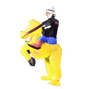 Pferdekostüm exquisite kreative lebendige weit verbreitete weiche elastische, langlebige, einfach zu verwendende Fantasie Blow -up Costume Party Supplies-Gelb