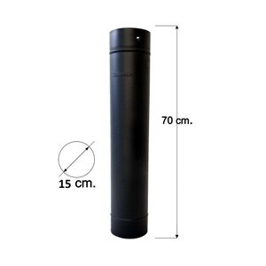 Ofenrohr Rauchrohr Kaminrohr Stahlrohr Abgasrohr Heizung Abzugrohr wählbar, Größe:K.Rohr 70 cm