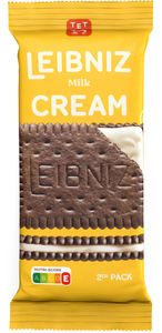 Bahlsen Leibniz Keks Cream Milk 18x2 St. Außen knusprig, innen cremig. Leibniz Keks'n Cream Milk ist ein vollmundiger Keks-Snack