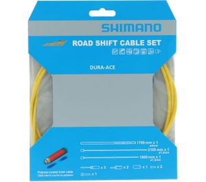 Shimano Schaltzug-Set Road polymerbeschichtet , Farbe:gelb