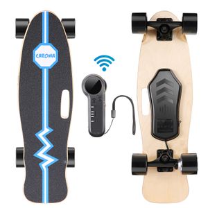 CAROMA Elektro-Skateboard 350W, 20 km/h, elektrisches Skateboard mit 7 Schichten Ahornholz, bis 100 kg belastbar