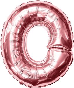 Oblique Unique Folien Luftballon Buchstabe O Geburtstag JGA Hochzeit Party Deko Ballon - roségold