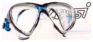 Cressi Unisex - Erwachsene Taucherbrille Big Eyes Evolution, blue, DS336020