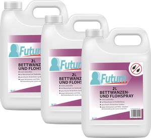 FUTUM 3x2L Bettwanzen Spray Floh Mittel gegen Flöhe Bettwanzen bekämpfen Gift