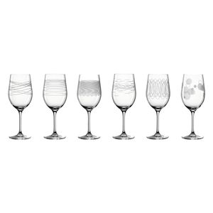 LEONARDO Casella Weinglas TEQTON Glas mit Diagravuren 430 ml, klar (6er Pack)