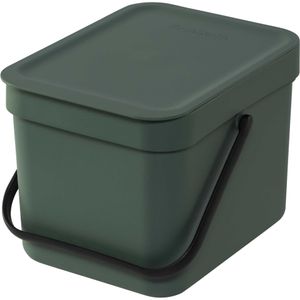 Brabantia Sort & Go Bin 6l Fir Green Domowy kosz na śmieci, świerkowa zieleń, 6 litrów