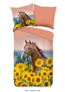 Good Morning Kinder Bettwäsche Pferde - 135x200 cm - 100% Baumwolle