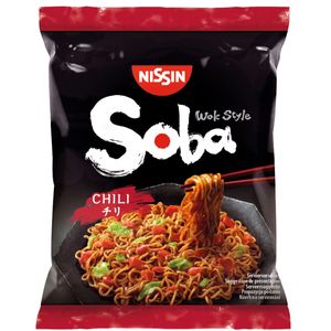 Nissin Bag Noodles Soba Chili Wok Style Instant Nudelgericht 111g