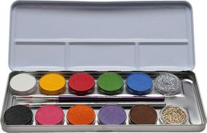 Eulenspiegel - Metall-Palette 10 Farben 2 Glitzer