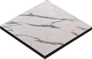 BRASIL | Gastro Tischplatte | B:T 70 x 70 cm | Weiß Marmor | Quadratisch | Gastro Tischplatte