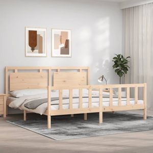 Maison Exclusive Rám postele s čMaison Exclusive 180 x 200 cm masivní dřevo
