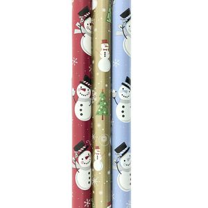 Enper Geschenkpapier – Weihnachtspapier für Weihnachten – 200 x 70 cm – 3 Rollen