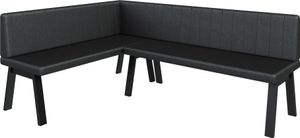 Eckbank Akiko Metal A - Eckbankgruppe für Ihrem Esszimmer, Küche modern, Sitzecke, Essecke. Perfekt für Küche, Büro und Rezeption. Solide und Starke Verarbeitung. (142x196-Links-Soft11)