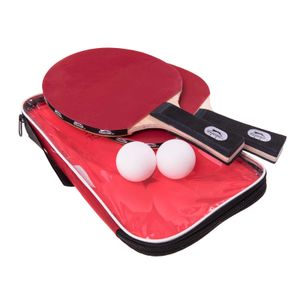 SIDCO Tischtennisschläger 2 Schläger mit 2 Bälle + Tasche Tischtennis Ping Pong Set
