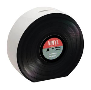 Spardose aus Keramik im Retro Vinyl Schallplattendesign RocknRoll-Stil