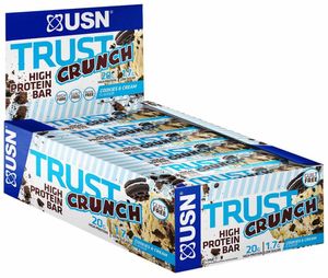 USN Trust Crunch High Protein Bar - 12 Riegel a 60 g Cookies & Cream
