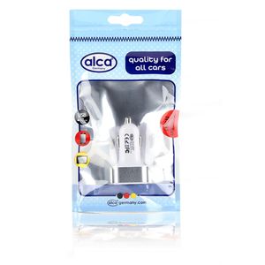 alca® USB Ladegerät weiß/silber
