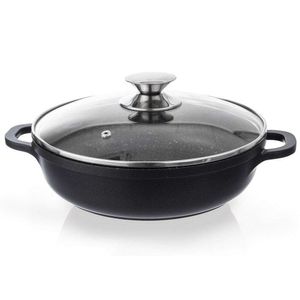 ORION Pfanne Bratpfanne  GRANIT Schmortopf Schmorpfann 28cm GRANIT Gas Induktion