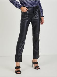 Černé dámské kožené kalhoty ORSAY - M