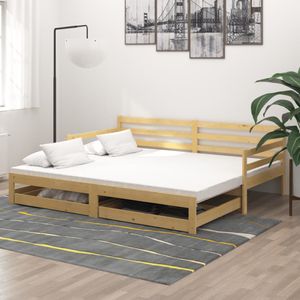 Prolenta Premium rozkładane łóżko dzienne 2x(90x200) cm lite drewno sosnowe