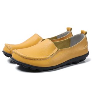 Atmungsaktive Damenschuhe Für Krankenschwestern Leichte Loafer Business-Schuhe Mit Weicher Sohle,Farbe: Gelb,Größe:42