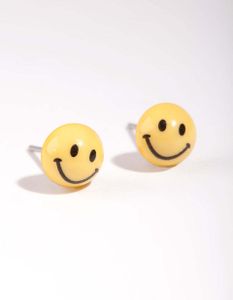 Lovisa - Gelbe Mini-Smiley-Ohrstecker