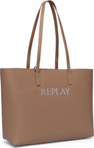 REPLAY Schultertasche Shopper Dirty Pale Beige + Black hellbraun REPLAY Schultertasche Shopper Dirty Pale Beige + Black hellbraun