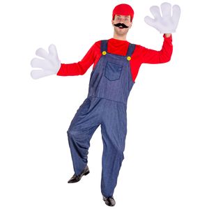 Herrenkostüm super Klempner Mario - XL