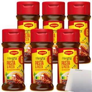 Maggi Würzmischung Nr. 6 Pasta & Pizza 6er Pack (6x60g Glas) + usy Block