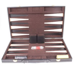 Longfield Games Backgammon DeLuxe 46 cm schwarz