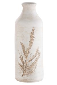 GILDE Vase, "Gräser", Gräsermotiv, Keramik, creme, , H. 37 cm, D. 12 cm 28858