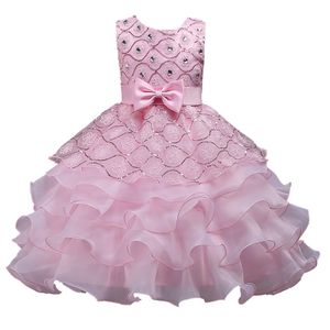 Mädchen Prinzessin Kleid Performance Kleid Ärmelloses Mode Prinzessin Kleid Ballettkleid,Farbe:Rosa