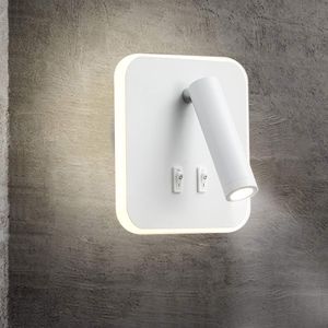 10W LED Wandleuchte Innen LED Wandstrahler mit Schalter für Schlafzimmer Nachttisch Wohnzimmer Arbeitszimmer, Weiß, Lichtfarbe: Warmweiß