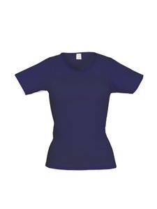 wobera Angora Damen-Unterhemd mit halbem Arm oder T-Shirt und 50% Angora, 30% Schurwolle und 20% Polyamid (Gr. XL, Farbe: Marine)