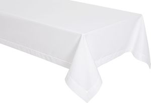 Tischdecke, klassisch, weiß, mit Hohlsaum 160x160