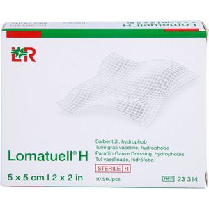 LOHMANN & RAUSCHER Lomatuell H Vaseline Tamponadenstreifen 5 x 5 cm 10 Stück