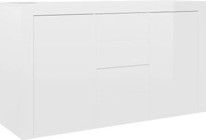 vidaXL Sideboard Hochglanz-Weiß 120x36x69 cm Holzwerkstoff