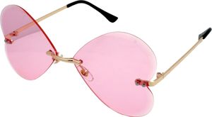 Festivalbrille Herz Brille Sonnenbrille Damen Große Herzform Brillengläser Facettenschliff Edle Luxus Party Festival Bri
