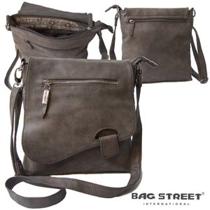 Umhängetasche Damen Tasche Handtasche usedLook taupe Bag Street Ta6008