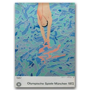 Poster 60x85 cm München Olympic Taucher David Hockney