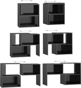vidaXL TV-Schrank Hochglanz-Schwarz 104x30x52cm Holzwerkstoff
