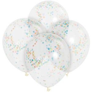 Balony napełniane konfetti 6 sztuk kolorowe
