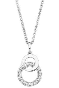 s.Oliver Damen 925 Sterling Silber Halskette mit Anhänger mit Zirkonia in silberfarben - 2025992
