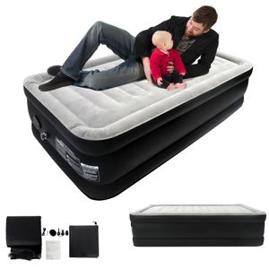 XMTECH Nafukovací matrace pro kempování, nafukovací postel Camping Mat s vzduchovou pumpou Samonafukovací matrace Spací matrace Outdoor 187x90x46cm (jednolůžko)