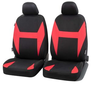 WALSER Auto-Sitzbezug Caledon 2 Vordersitzbezüge, Universal PKW-Sitzbezüge Polyester, Auto-Schonbezüge für Normalsitze, Autositzschoner schwarz-rot WALSER Auto-Sitzbezug Caledon 2 Vordersitzbezüge, Universal PKW-Sitzbezüge Polyester, Auto-Schonbezüge für Normalsitze, Autositzschoner schwarz-rot