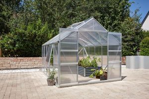 Skleník Vitavia Meridian 2 8300 polykarbonát 6 mm 257 x 321 cm hliník