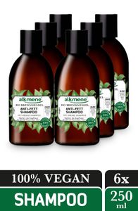 alkmene Anti Fett Haar Shampoo mit Bio Brennnessel - veganes Haarshampoo für fettige Haare - Haarpflege 6x 250 ml